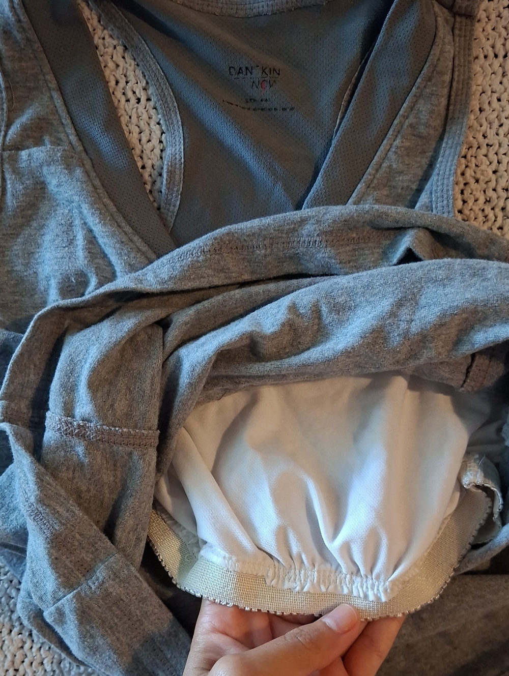 Light Gray V-Neck Racerback Tank - Picture 3 of 4